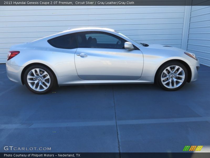 Circuit Silver / Gray Leather/Gray Cloth 2013 Hyundai Genesis Coupe 2.0T Premium