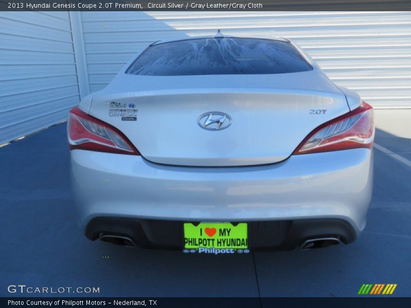 Circuit Silver / Gray Leather/Gray Cloth 2013 Hyundai Genesis Coupe 2.0T Premium