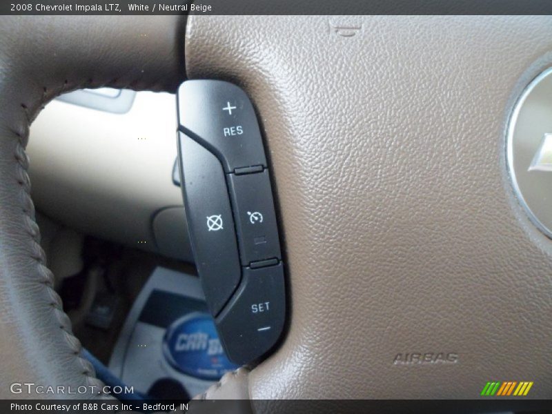 White / Neutral Beige 2008 Chevrolet Impala LTZ