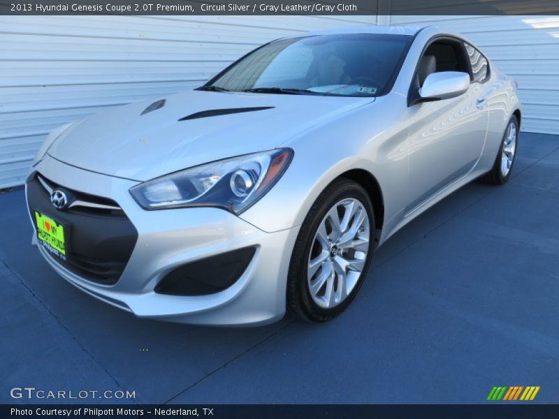 Circuit Silver / Gray Leather/Gray Cloth 2013 Hyundai Genesis Coupe 2.0T Premium