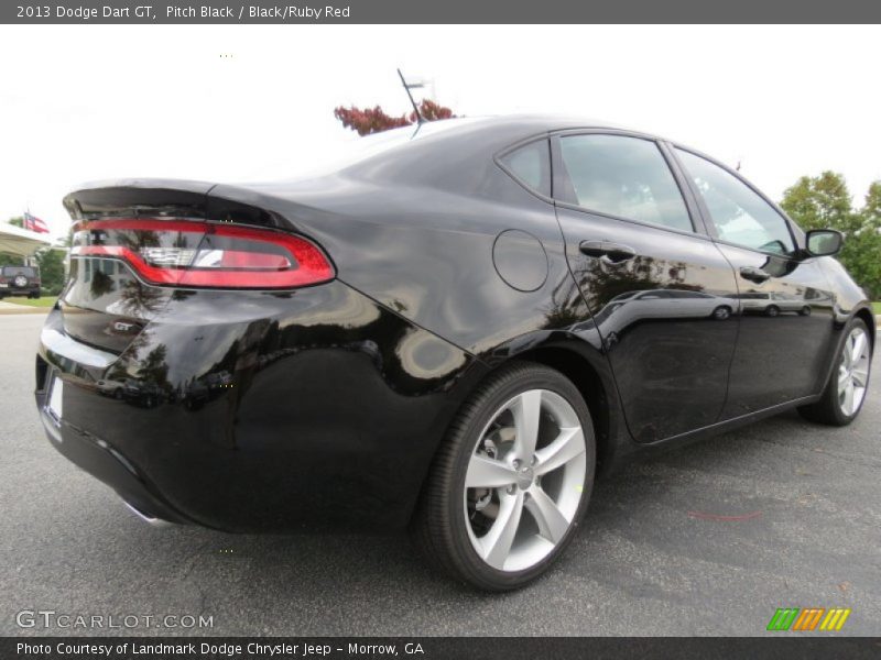 Pitch Black / Black/Ruby Red 2013 Dodge Dart GT