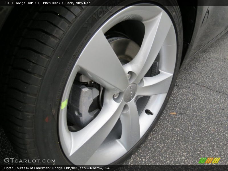 Pitch Black / Black/Ruby Red 2013 Dodge Dart GT