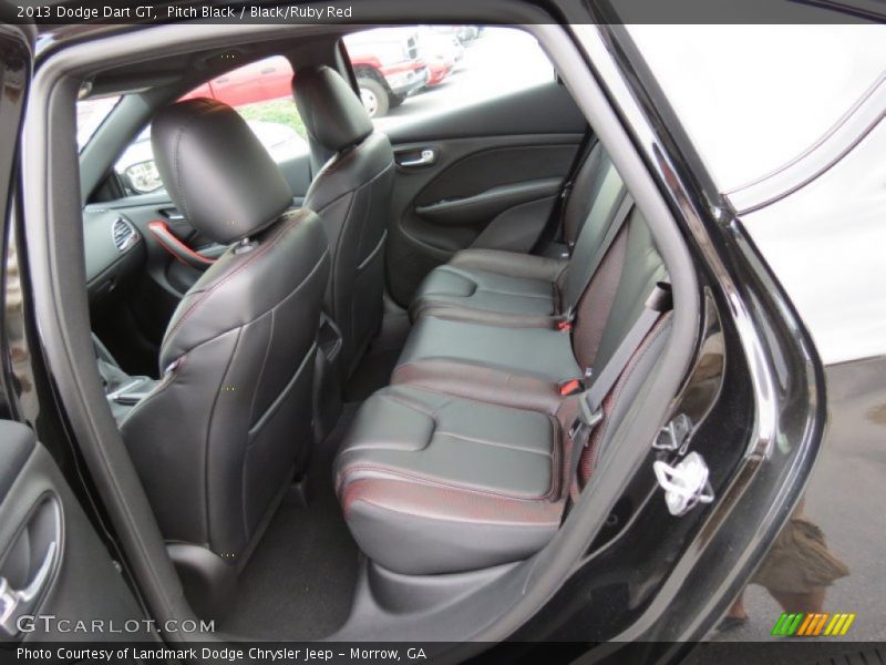 Pitch Black / Black/Ruby Red 2013 Dodge Dart GT
