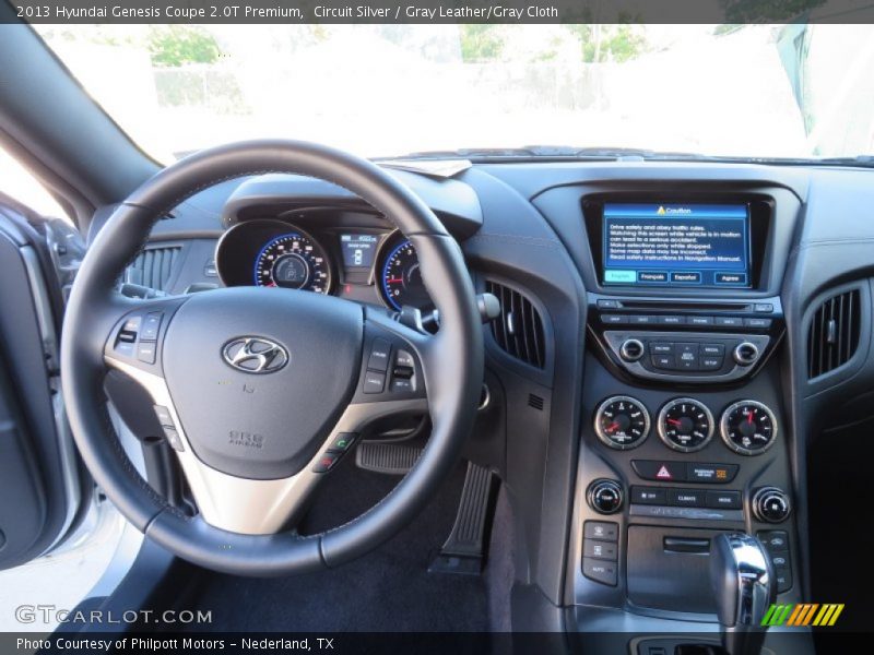 Circuit Silver / Gray Leather/Gray Cloth 2013 Hyundai Genesis Coupe 2.0T Premium