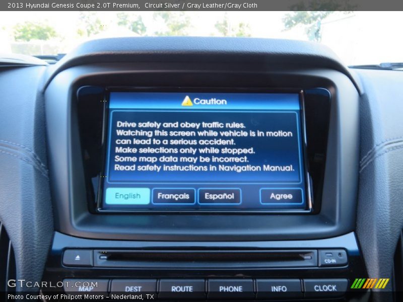 Circuit Silver / Gray Leather/Gray Cloth 2013 Hyundai Genesis Coupe 2.0T Premium