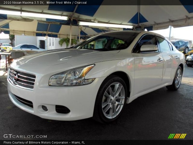 Winter Frost White / Charcoal 2010 Nissan Maxima 3.5 SV