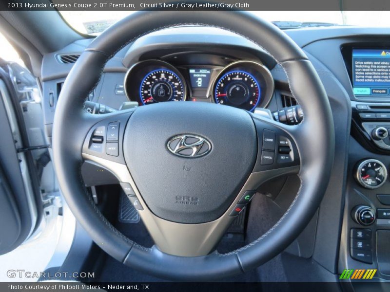 Circuit Silver / Gray Leather/Gray Cloth 2013 Hyundai Genesis Coupe 2.0T Premium