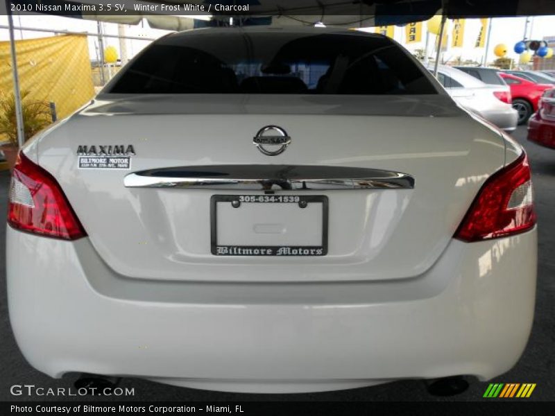 Winter Frost White / Charcoal 2010 Nissan Maxima 3.5 SV