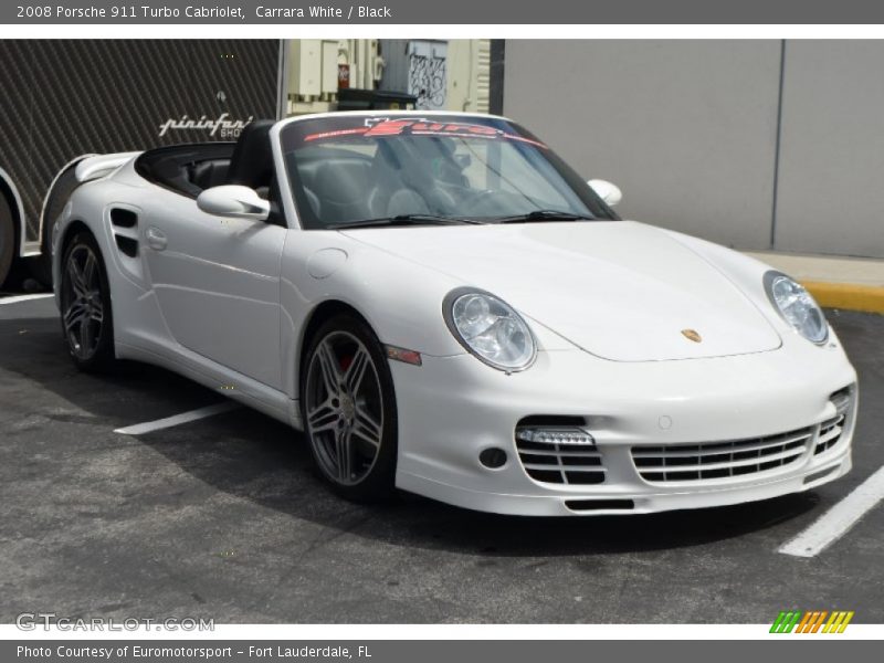 Carrara White / Black 2008 Porsche 911 Turbo Cabriolet