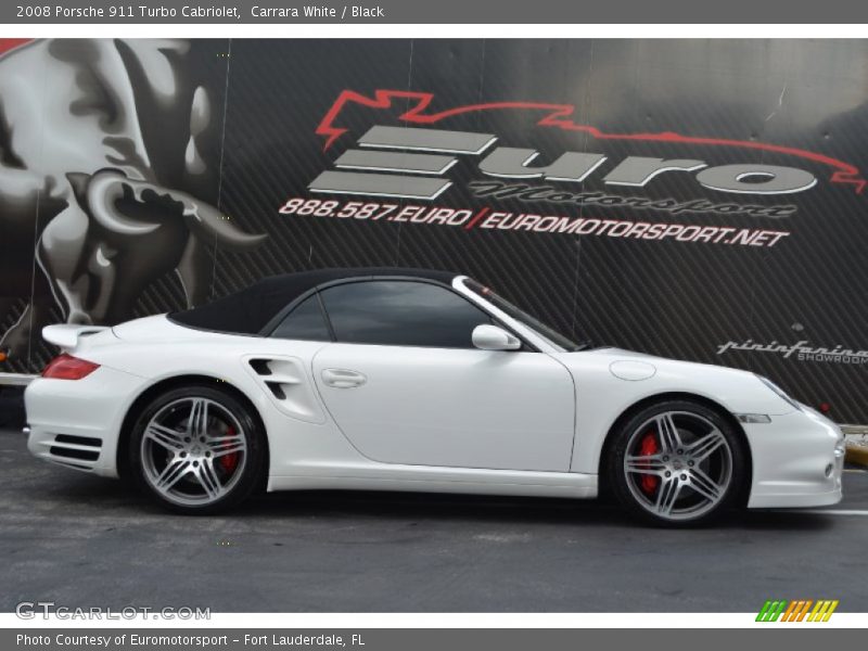 Carrara White / Black 2008 Porsche 911 Turbo Cabriolet