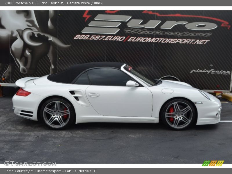 Carrara White / Black 2008 Porsche 911 Turbo Cabriolet
