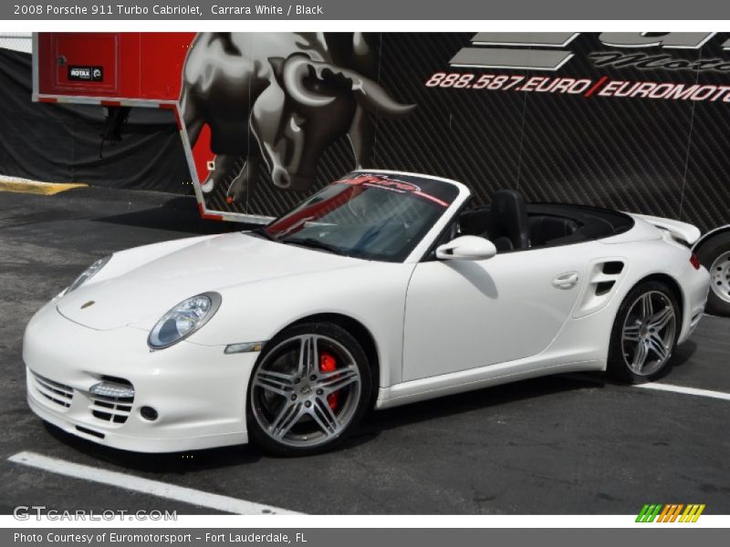 Carrara White / Black 2008 Porsche 911 Turbo Cabriolet