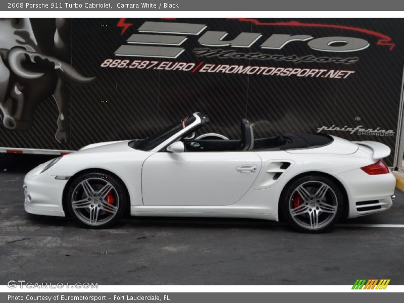 Carrara White / Black 2008 Porsche 911 Turbo Cabriolet