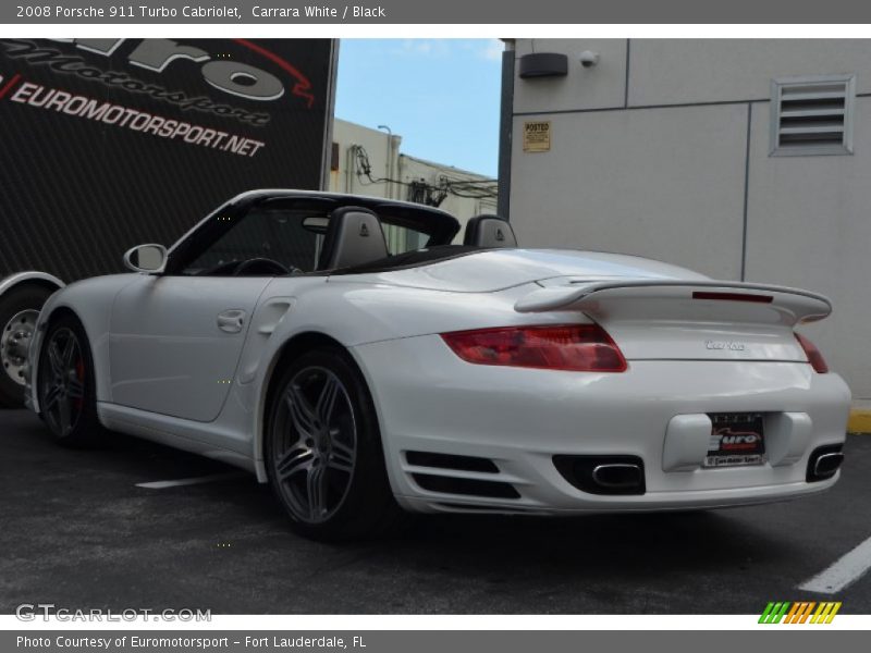 Carrara White / Black 2008 Porsche 911 Turbo Cabriolet