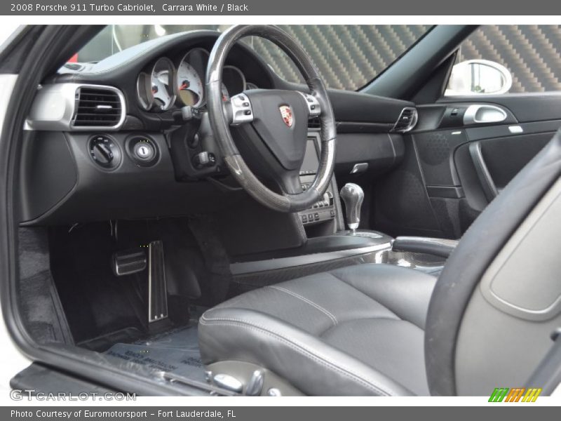 Carrara White / Black 2008 Porsche 911 Turbo Cabriolet