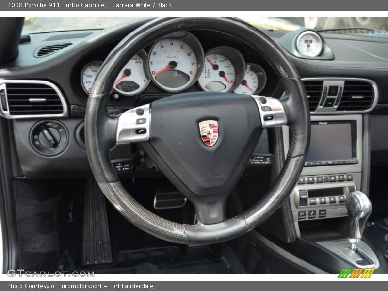 Carrara White / Black 2008 Porsche 911 Turbo Cabriolet