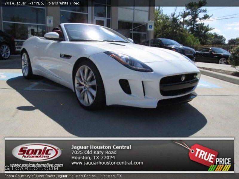 Polaris White / Red 2014 Jaguar F-TYPE S