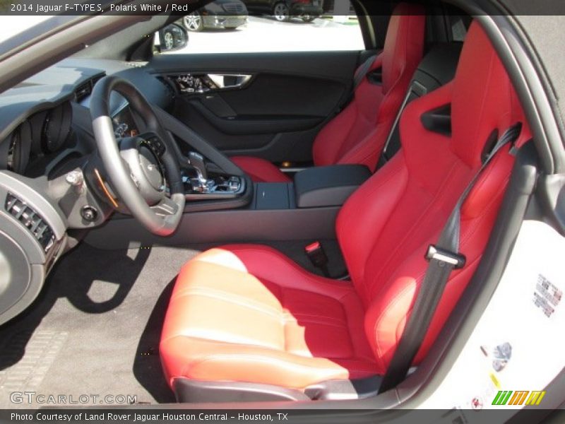 Polaris White / Red 2014 Jaguar F-TYPE S