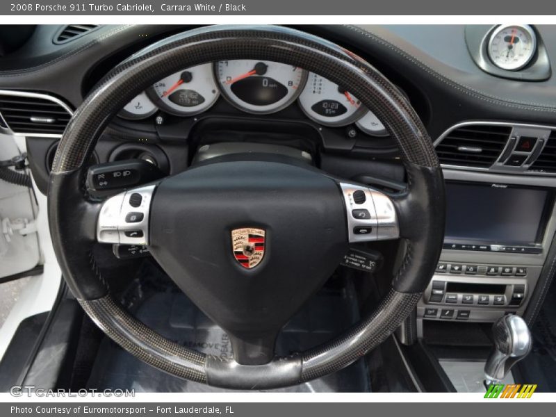 Carrara White / Black 2008 Porsche 911 Turbo Cabriolet