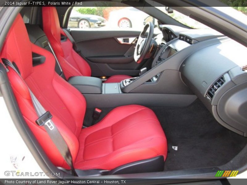 Polaris White / Red 2014 Jaguar F-TYPE S