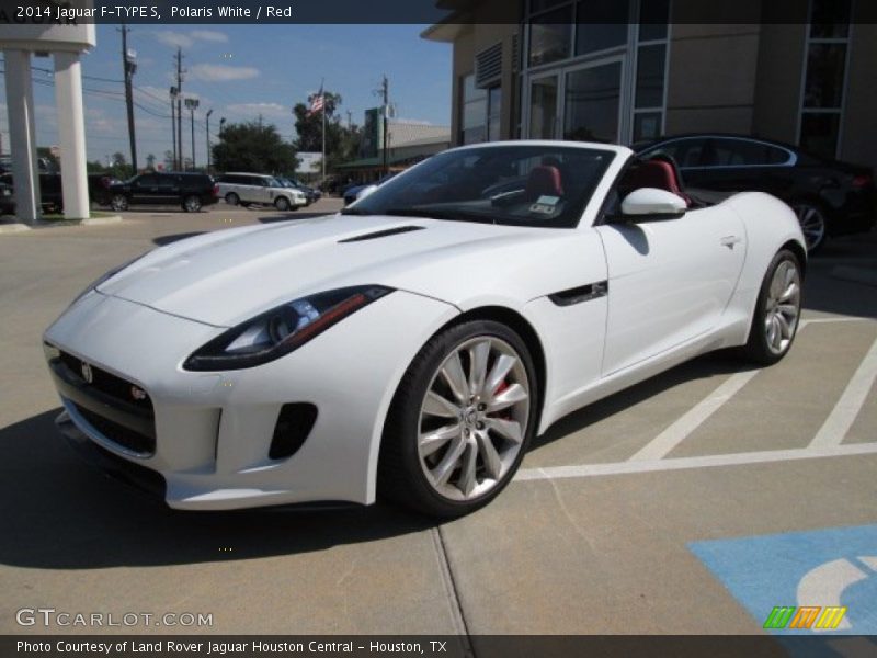 Polaris White / Red 2014 Jaguar F-TYPE S