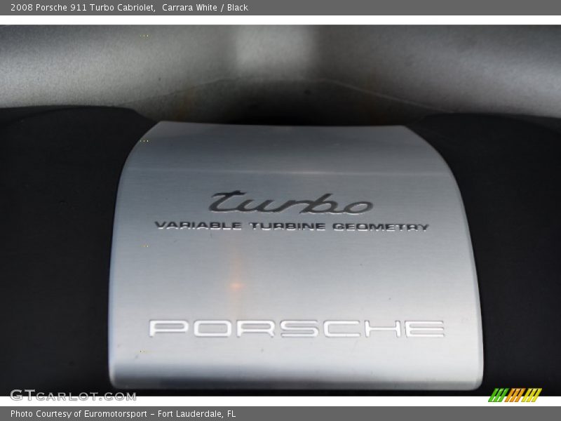 Carrara White / Black 2008 Porsche 911 Turbo Cabriolet