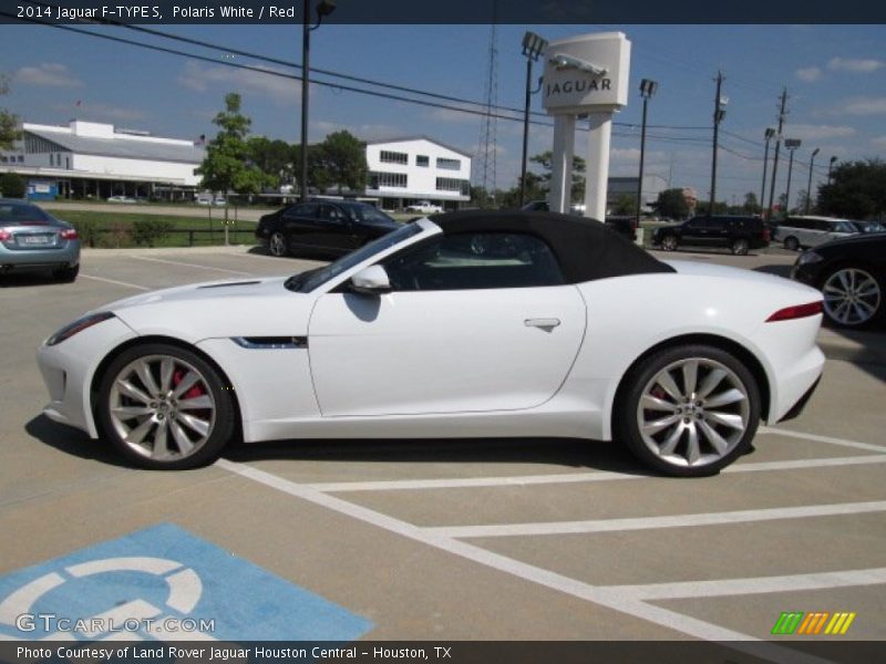 Polaris White / Red 2014 Jaguar F-TYPE S