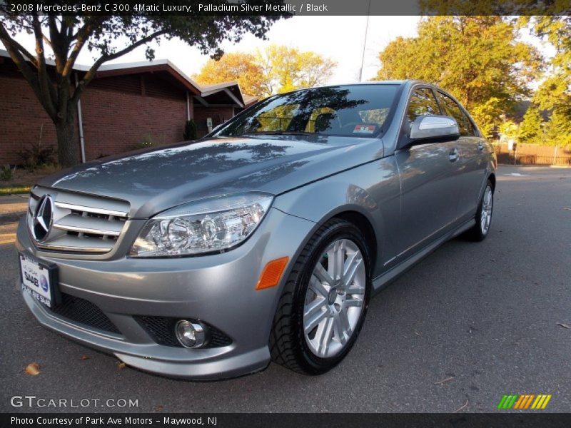 Palladium Silver Metallic / Black 2008 Mercedes-Benz C 300 4Matic Luxury