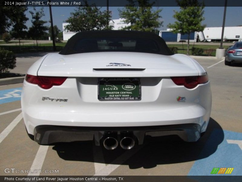 Polaris White / Red 2014 Jaguar F-TYPE S