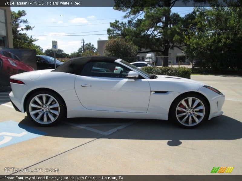 Polaris White / Red 2014 Jaguar F-TYPE S