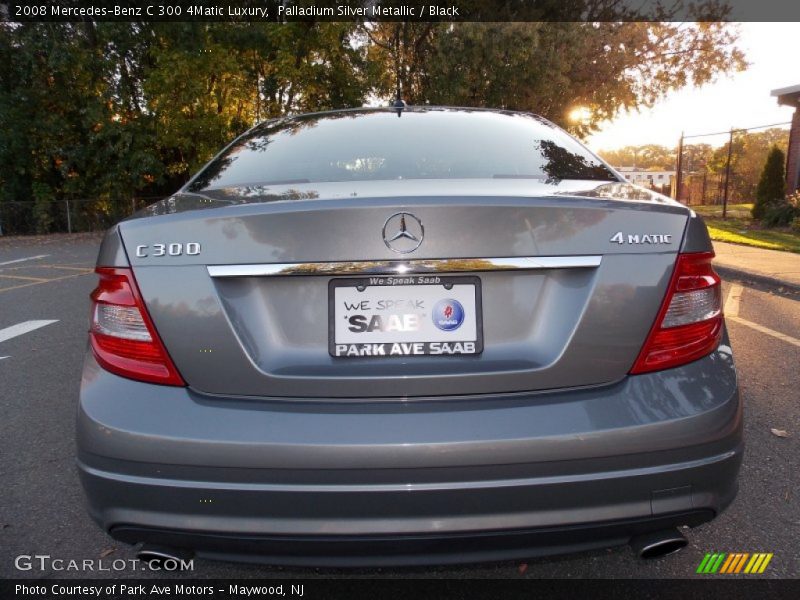 Palladium Silver Metallic / Black 2008 Mercedes-Benz C 300 4Matic Luxury