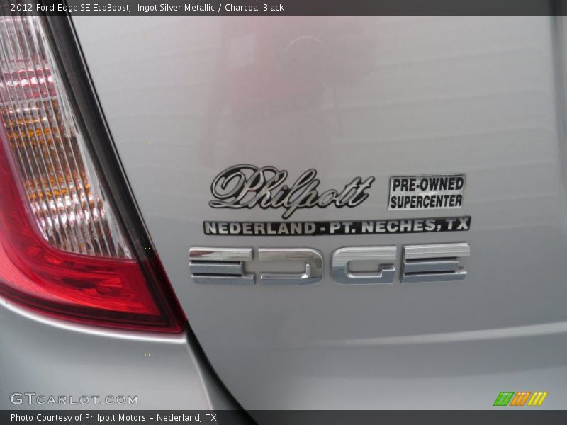 Ingot Silver Metallic / Charcoal Black 2012 Ford Edge SE EcoBoost