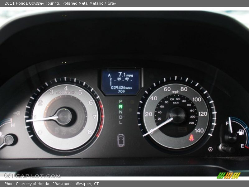 Polished Metal Metallic / Gray 2011 Honda Odyssey Touring