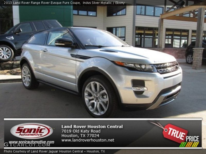 Indus Silver Metallic / Ebony 2013 Land Rover Range Rover Evoque Pure Coupe