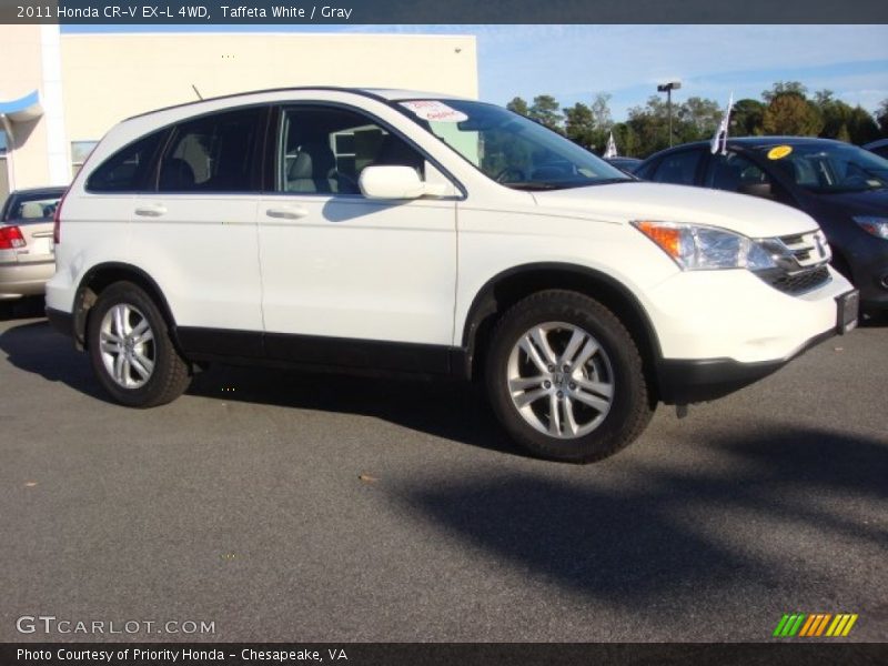 Taffeta White / Gray 2011 Honda CR-V EX-L 4WD