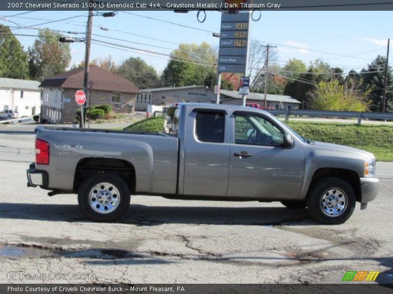 Graystone Metallic / Dark Titanium Gray 2007 Chevrolet Silverado 1500 LS Extended Cab 4x4