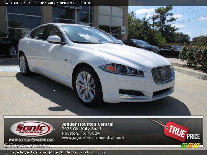 Polaris White / Barley/Warm Charcoal 2013 Jaguar XF 3.0