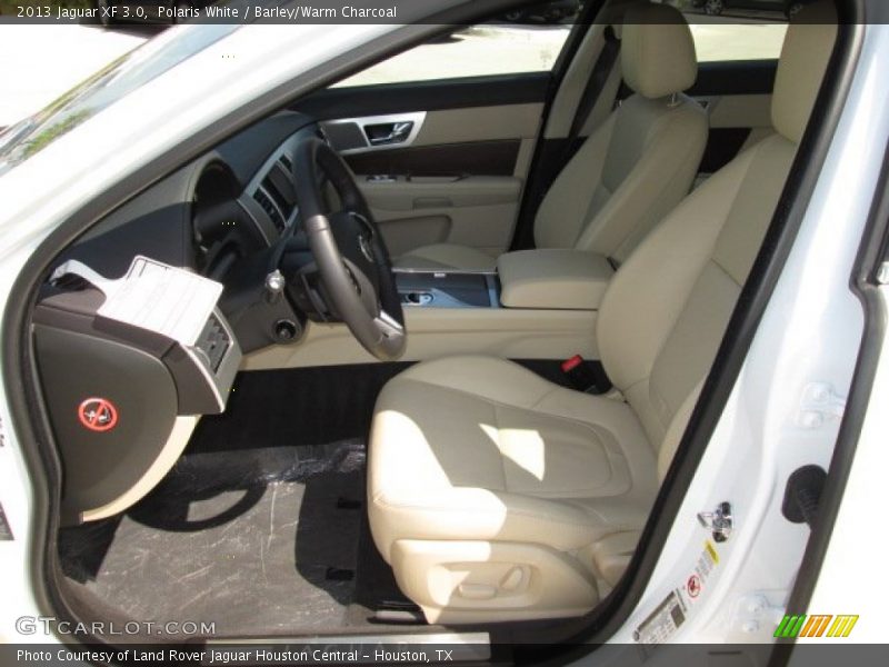 Polaris White / Barley/Warm Charcoal 2013 Jaguar XF 3.0