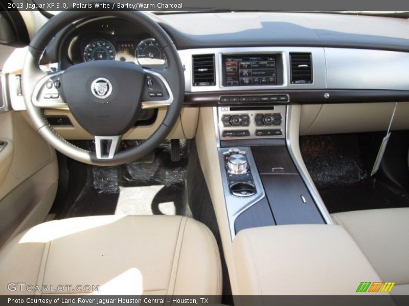 Polaris White / Barley/Warm Charcoal 2013 Jaguar XF 3.0