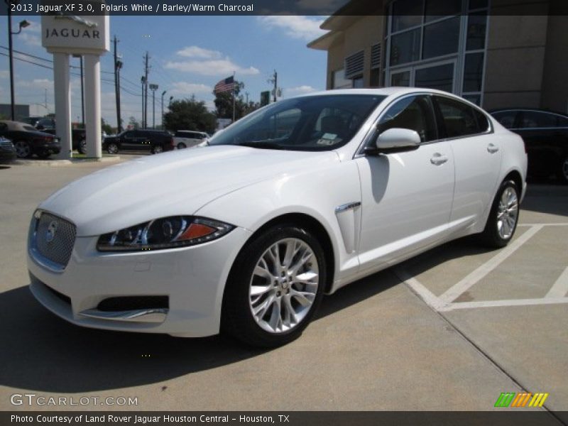 Polaris White / Barley/Warm Charcoal 2013 Jaguar XF 3.0