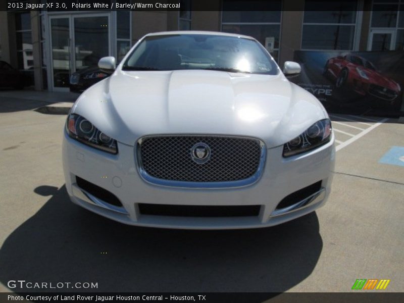 Polaris White / Barley/Warm Charcoal 2013 Jaguar XF 3.0