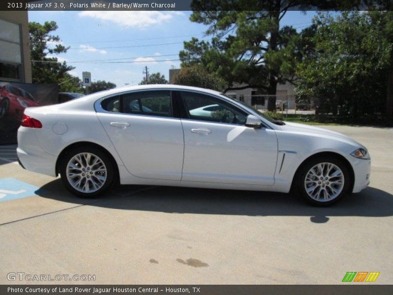 Polaris White / Barley/Warm Charcoal 2013 Jaguar XF 3.0