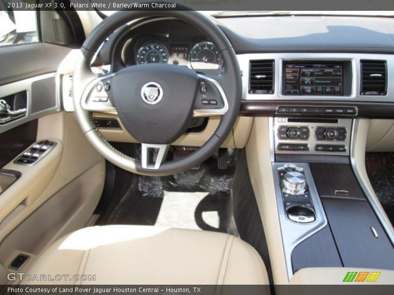 Polaris White / Barley/Warm Charcoal 2013 Jaguar XF 3.0