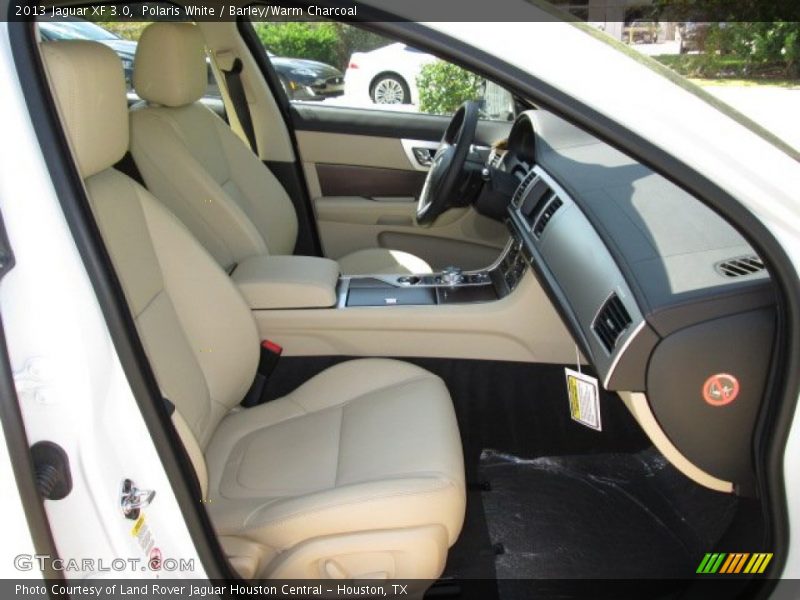 Polaris White / Barley/Warm Charcoal 2013 Jaguar XF 3.0