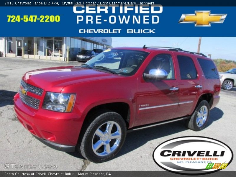 Crystal Red Tintcoat / Light Cashmere/Dark Cashmere 2013 Chevrolet Tahoe LTZ 4x4