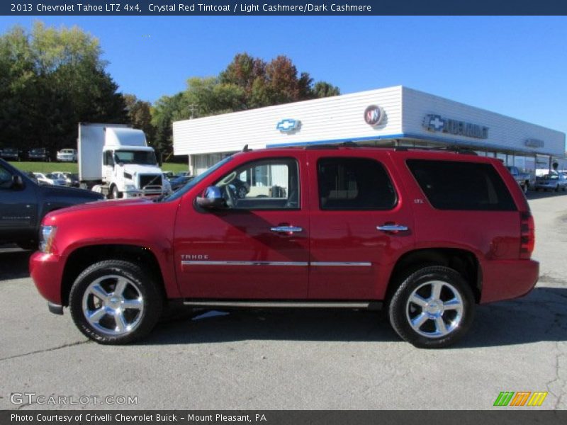 Crystal Red Tintcoat / Light Cashmere/Dark Cashmere 2013 Chevrolet Tahoe LTZ 4x4