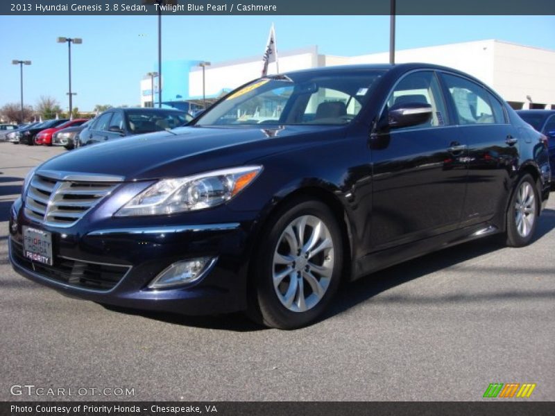 Twilight Blue Pearl / Cashmere 2013 Hyundai Genesis 3.8 Sedan