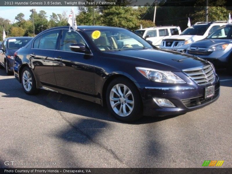 Twilight Blue Pearl / Cashmere 2013 Hyundai Genesis 3.8 Sedan