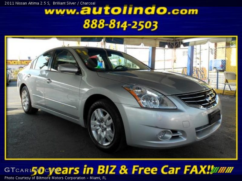 Brilliant Silver / Charcoal 2011 Nissan Altima 2.5 S