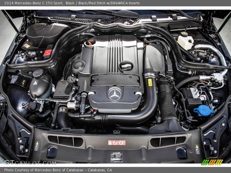 Black / Black/Red Stitch w/DINAMICA Inserts 2014 Mercedes-Benz C 250 Sport